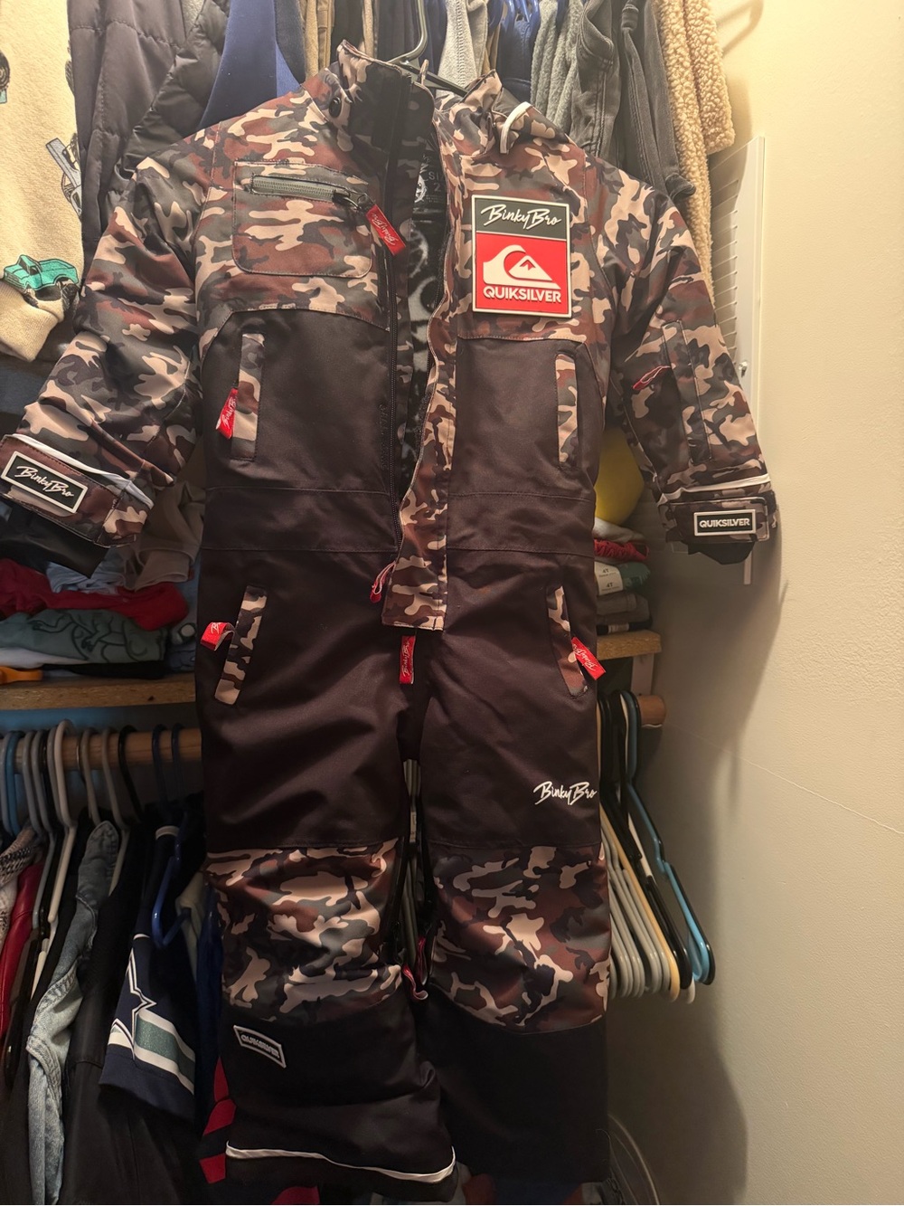 Quiksilver Kids' Brown Camo One-Piece Snow Suit